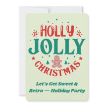 Joyeux Noël Holly Jolly Biscuit de Noël Rétro