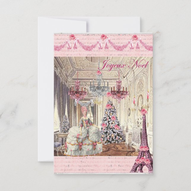 Invitation Joyeux Noel Palace de Versailles Marie Antoinette (Devant)