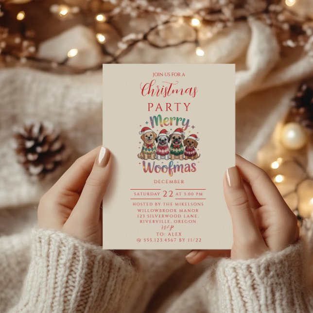 Invitation Joyeux Noël toutou (Créateur téléchargé)