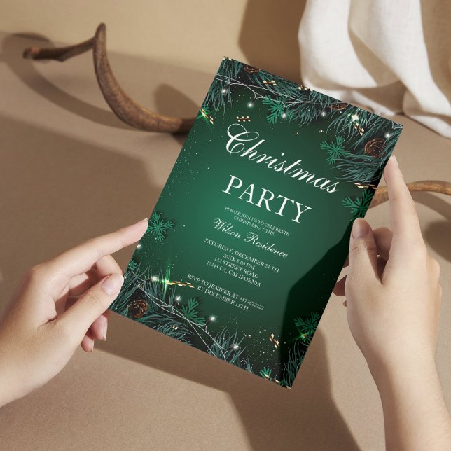 Invitation Joyeux Noël | Typographie rouge (Créateur téléchargé)