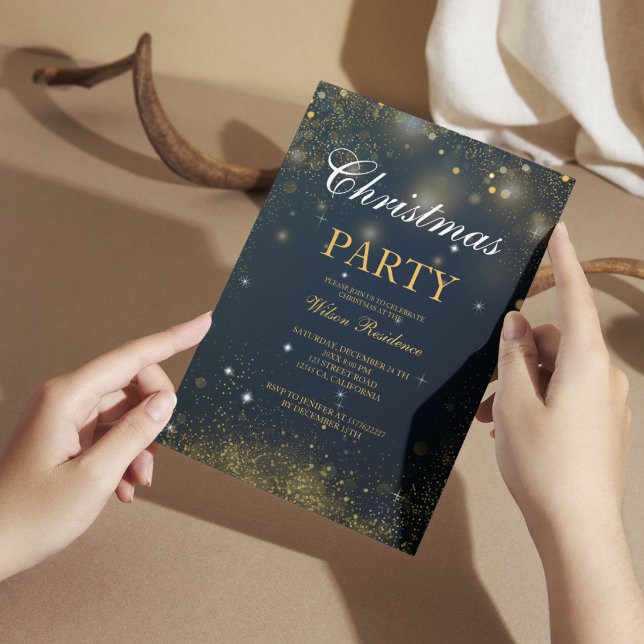 Invitation Joyeux Noël | Typographie Rouge (Créateur téléchargé)