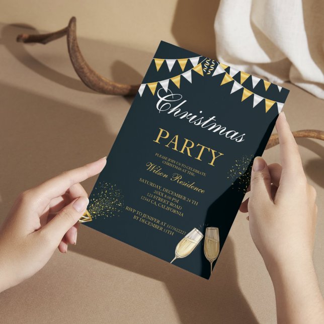 Invitation Joyeux Noël | Typographie Rouge (Créateur téléchargé)