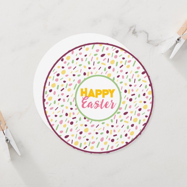 Invitation Joyeux Pâques. (Devant/Arrière en situation)