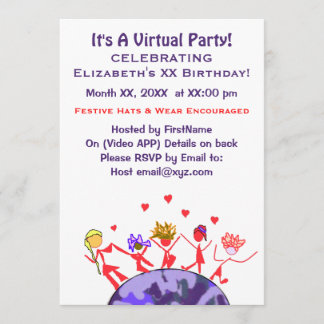 Invitation Joyeux parti virtuel