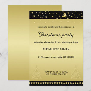 Invitation Joyeux Pawlidays, Or brillant Paw sapin de Noël