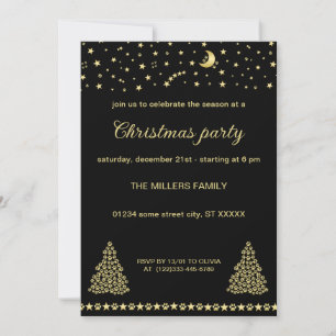 Invitation Joyeux Pawlidays, Or brillant Paw sapin de Noël