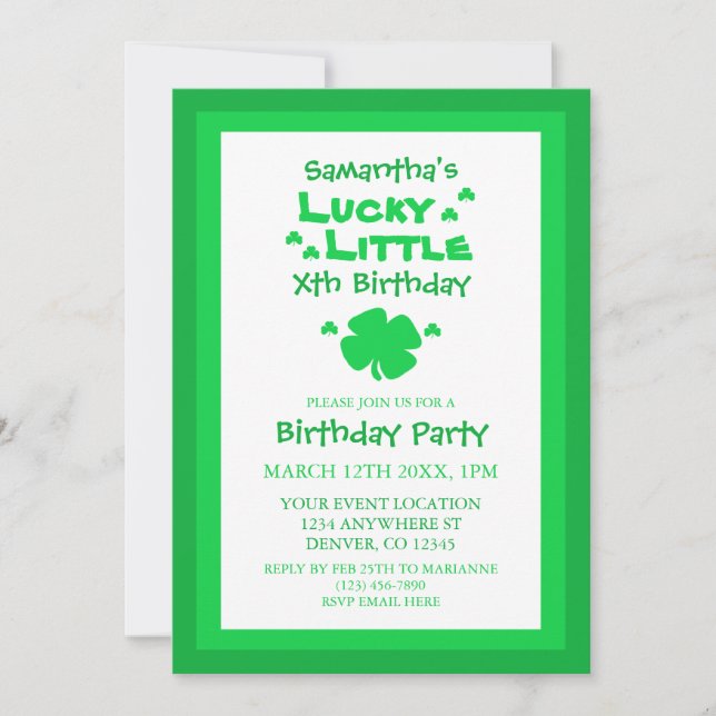 Invitation Joyeux petit anniversaire (Devant)