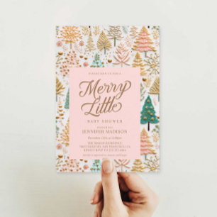 Invitation Joyeux petit Baby shower fille