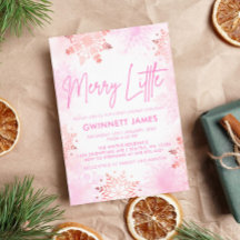 Joyeux petit Baby shower rose