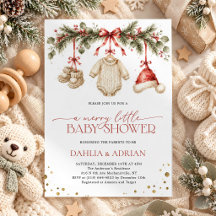 Joyeux petit Noël Bébé Shower d'hiver