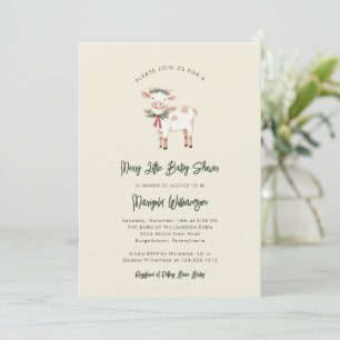 Invitation Joyeux petit Noël Rustique Baby Shower 
