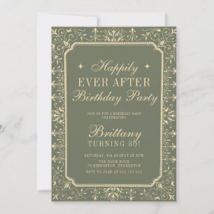 Invitation Joyeux Pour Toujours Fête d'Anniversaire de Livre