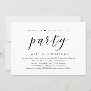 Invitation Joyeux Pour Toujours, Fête de Mariage en Intime