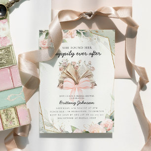 Invitation Joyeux Pour Toujours Livre Rose Fleurie Enterremen