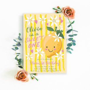 Invitation Joyeux Premier Anniversaire Lemon Douce