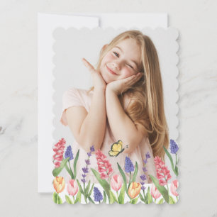 Invitation Joyeux Printemps photo fête d'anniversaire