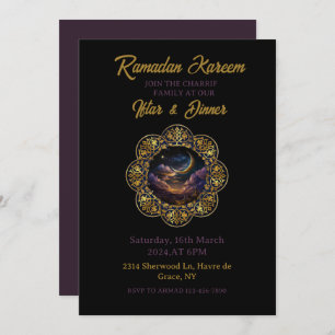 Invitation Joyeux Ramadan Kareem 2025 Dîner Iftar Party