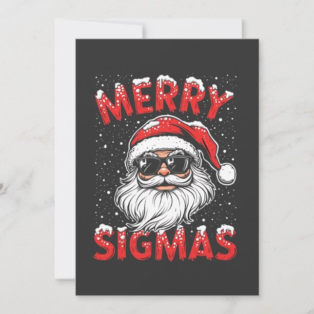 Invitation Joyeux Sigmas Funny Gen Alpha collège Noël (Devant)