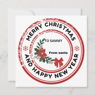 Invitation Joyeux stickers de Noël