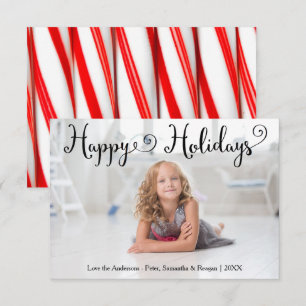 Invitation Joyeux Sucre de canne photo de vacances -3x5Christ