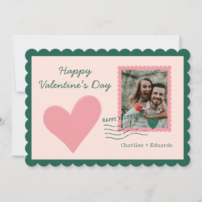 Invitation Joyeux Valentines Day Photo Love Mail (Devant)