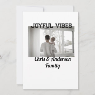 Invitation Joyeux Vibes père fils famille vacances de Noël p