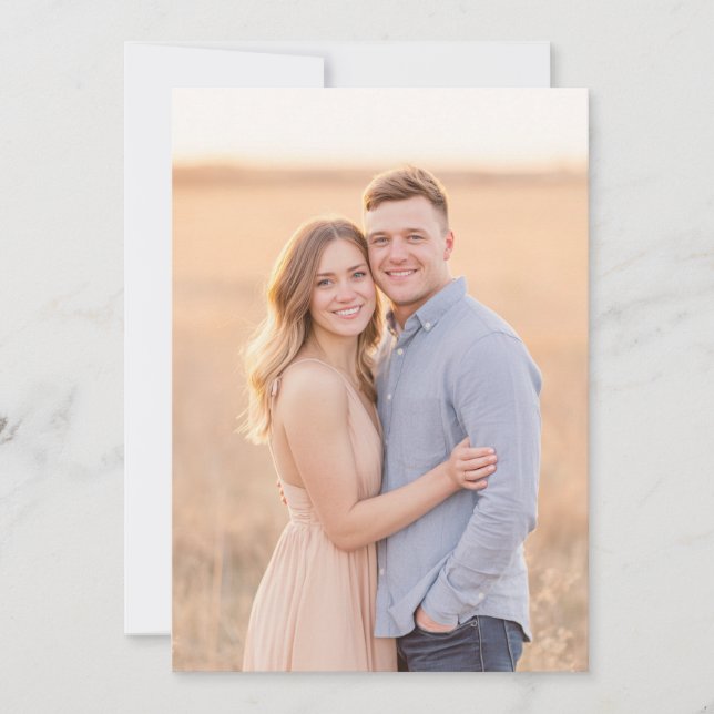 Invitation Joyful Beige Minimalist Photo (Devant)