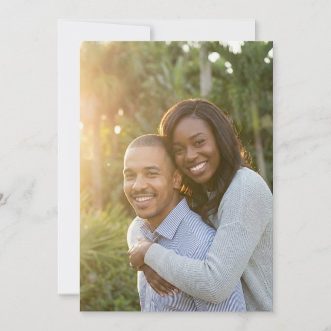 Invitation Joyful Green Outdoor Photo (Devant)