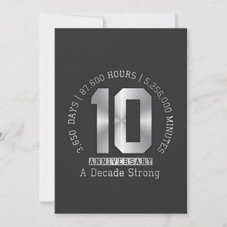 Invitation Jubilé des 10 ans - Une décennie de force 