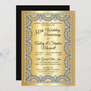 Invitation Jubilé d'or 50e anniversaire de Mariage