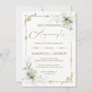 Invitation Jubilé d'or personnalisable