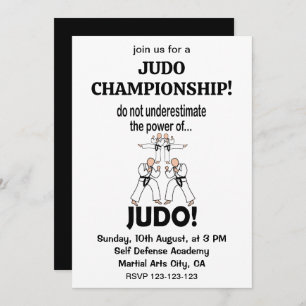 Invitation Judo Fighter Self Defense Taekwondo Judo