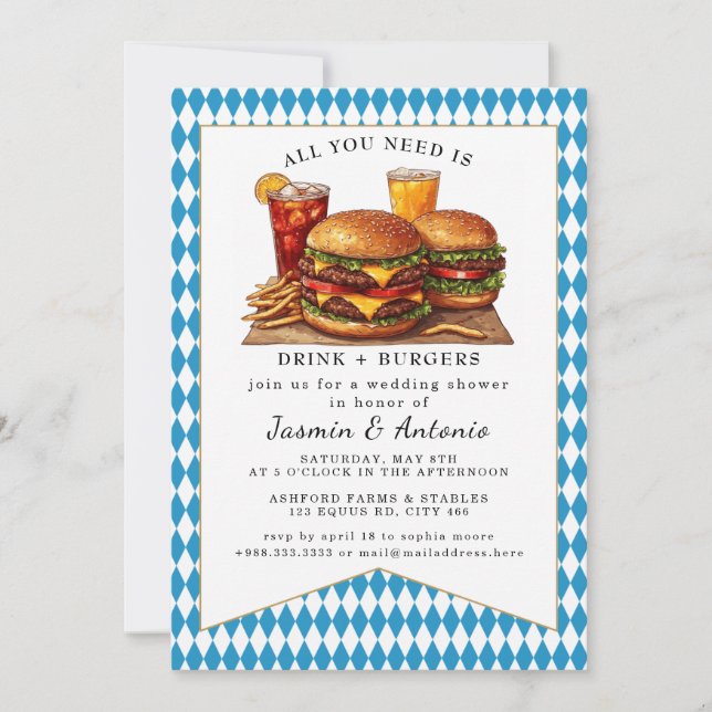 Invitation Juice et Burgers (Devant)