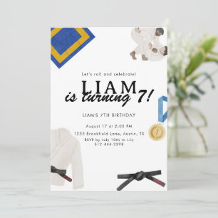 Invitation Jujitsu Anniversaire Arts Martiaux Anniversaire