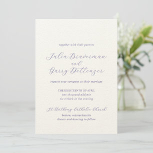Invitation Julia Dusty Lavender Mariage traditionnel élégant