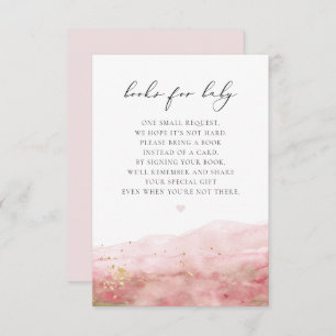Invitation JULIEN Blush Dusty Rose Gold Livres pour Baby Card