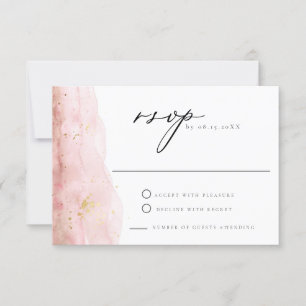 Invitation JULIEN Blush Rose Aquarelle Mariage RSVP