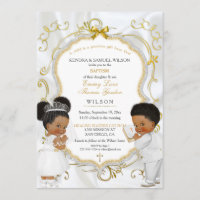 Jumeaux de garçon et de fille Baptême Communion Et