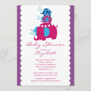 Invitation Jumeaux et maman d'invitation de baby shower
