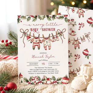 Invitation Jumeaux Noël Bébé Mignon Fête Prénatale