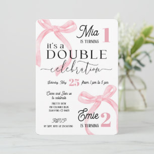 Invitation Jumeaux rejoignent l'anniversaire de la Coquette R