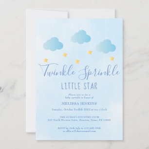 Invitation Jumeler Garçon Bleu Tout En Un Baby shower