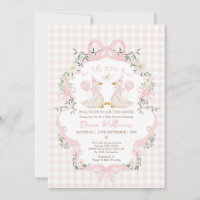 Jumelles Oies Silly Rose Ruban Fille Baby Shower