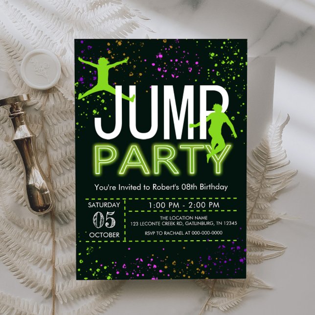 Invitation Jump Anniversaire (Créateur téléchargé)