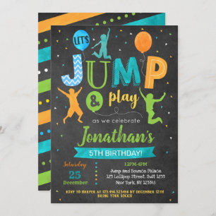 Invitation Jump Anniversaire Bounce Trampoline Par