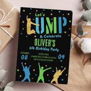 Invitation Jump Anniversaire Fête Bounce House Par