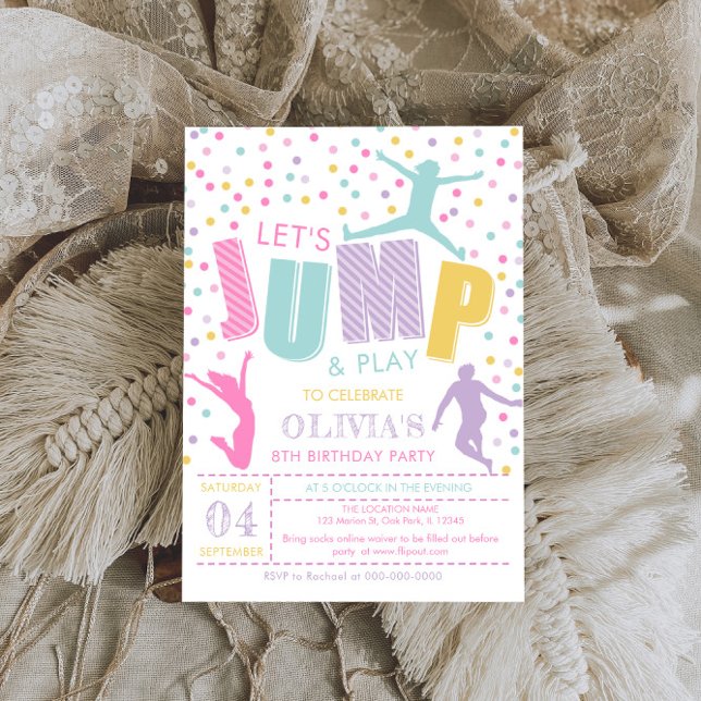 Invitation Jump Birthday Party (Créateur téléchargé)
