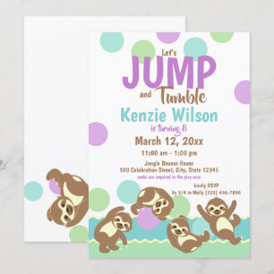 Invitation Jump et Tumble Slots Anniversaire