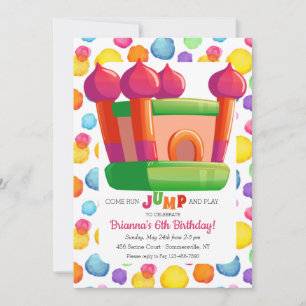 Invitation Jump Jouer Anniversaire