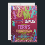 Invitation Jump Park Anniversaire de enfant Party Personnalis<br><div class="desc">Fun trampoline parc d'anniversaire invitation de fête. Personnalisable !</div>